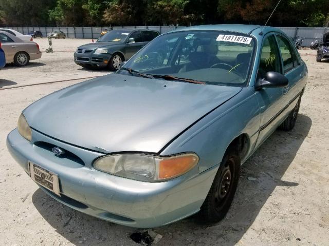 1FAFP10P2XW103491 - 1999 FORD ESCORT LX BLUE photo 2