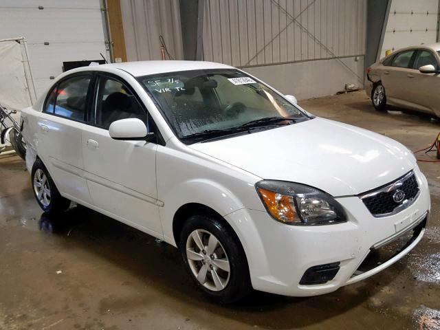 KNADH4A34A6683200 - 2010 KIA RIO LX WHITE photo 1