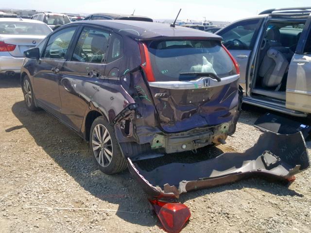 3HGGK5G89FM725329 - 2015 HONDA FIT EX BURGUNDY photo 3