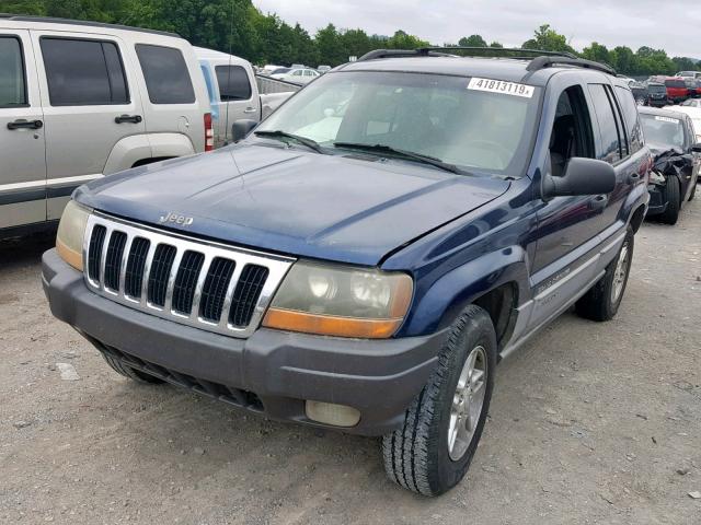 1J4G248S8YC418879 - 2000 JEEP GRAND CHER BLUE photo 2