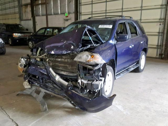 2HNYD18914H515696 - 2004 ACURA MDX TOURIN BLUE photo 2