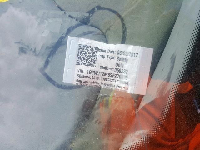 1G2WJ12M6SF270870 - 1995 PONTIAC GRAND PRIX GREEN photo 10