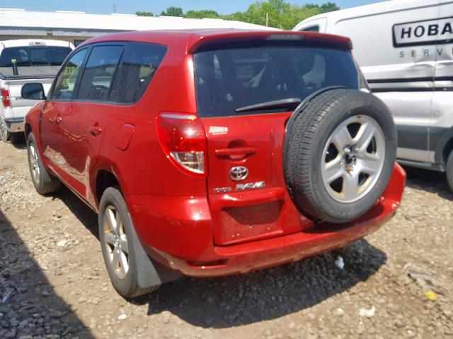 JTMZD31V476050902 - 2007 TOYOTA RAV4 LIMIT RED photo 3