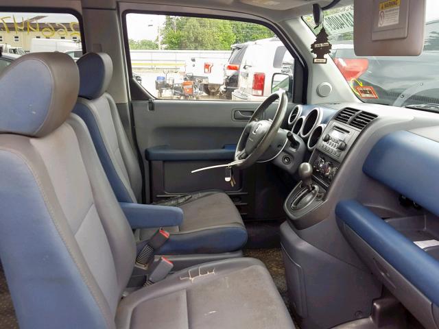 5J6YH28554L036482 - 2004 HONDA ELEMENT EX GRAY photo 5