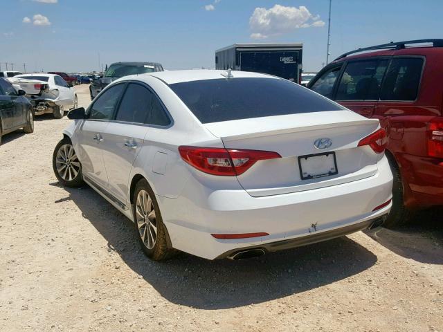 5NPE34AF8HH569684 - 2017 HYUNDAI SONATA SPO WHITE photo 3