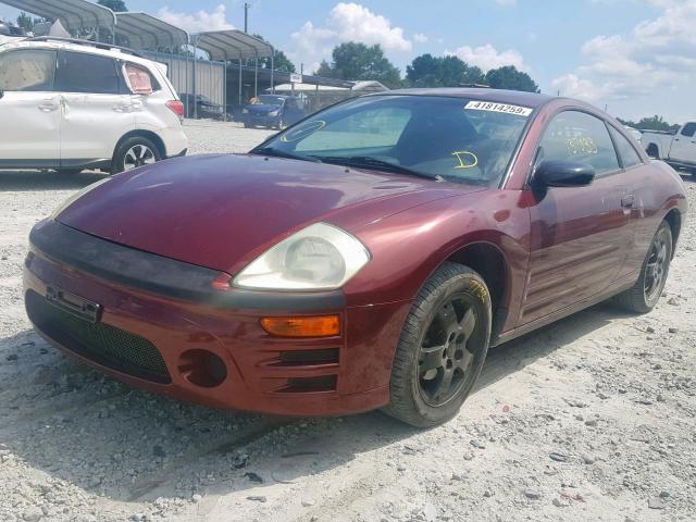 4A3AC44G24E045697 - 2004 MITSUBISHI ECLIPSE GS RED photo 2