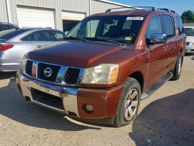 5N1AA08B44N709770 - 2004 NISSAN ARMADA SE MAROON photo 2