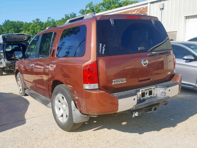 5N1AA08B44N709770 - 2004 NISSAN ARMADA SE MAROON photo 3