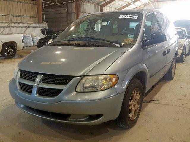 1D4GP25R23B284112 - 2003 DODGE CARAVAN SE BLUE photo 2