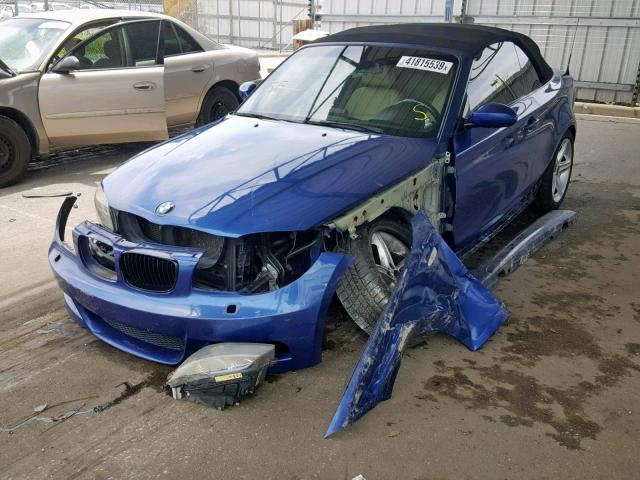 WBAUN93528VF55707 - 2008 BMW 135 I BLUE photo 2