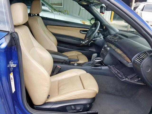 WBAUN93528VF55707 - 2008 BMW 135 I BLUE photo 5