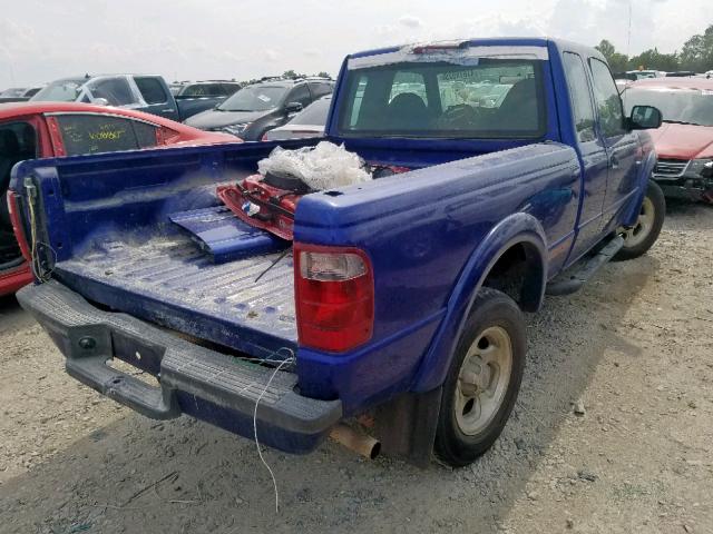 1FTYR44U33PB63766 - 2003 FORD RANGER SUP BLUE photo 4