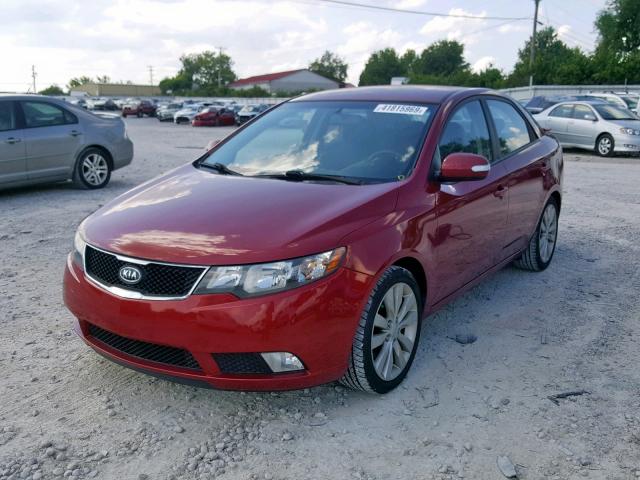 KNAFW4A33A5095163 - 2010 KIA FORTE SX MAROON photo 2