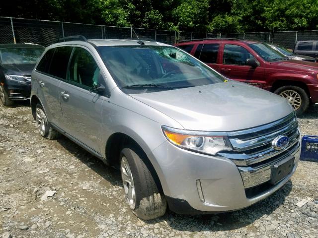 2FMDK4JC4DBC27154 - 2013 FORD EDGE SEL SILVER photo 1