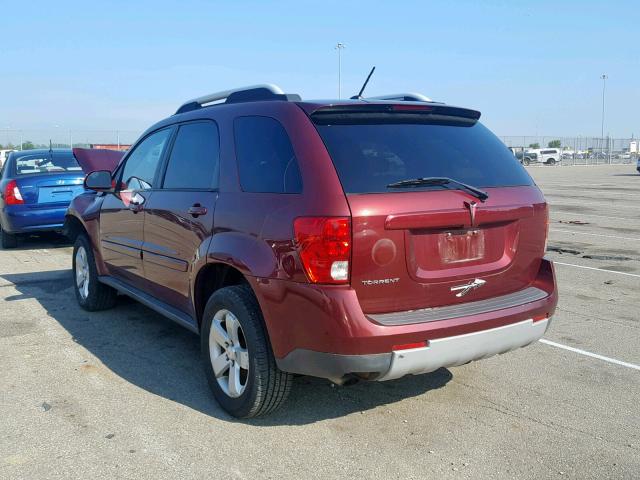 2CKDL33F196207889 - 2009 PONTIAC TORRENT BURGUNDY photo 3