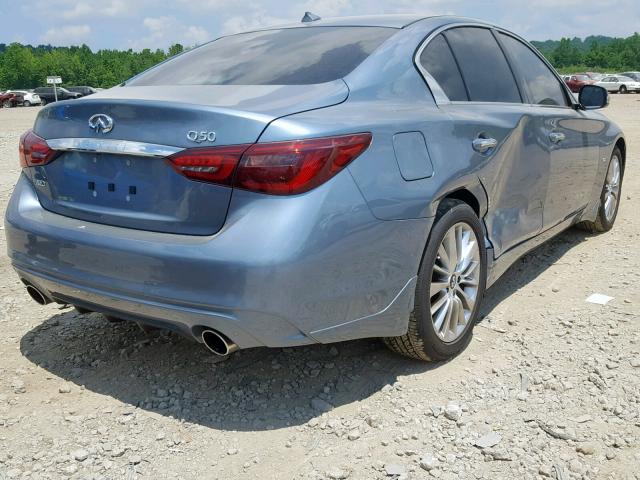 JN1EV7AR1KM556961 - 2019 INFINITI Q50 LUXE BLUE photo 4