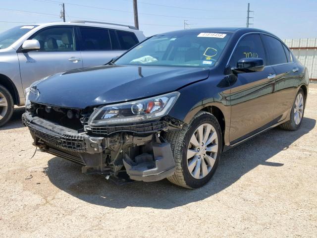 1HGCR2F83DA230256 - 2013 HONDA ACCORD EXL BLACK photo 2