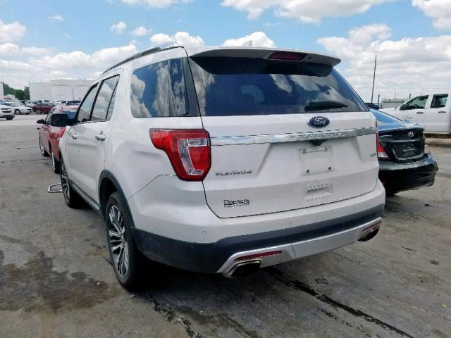 1FM5K8HT5HGC04997 - 2017 FORD EXPLORER P WHITE photo 3