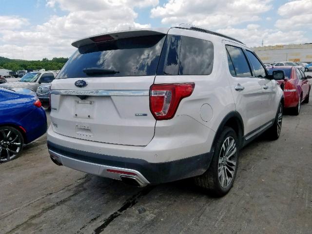 1FM5K8HT5HGC04997 - 2017 FORD EXPLORER P WHITE photo 4