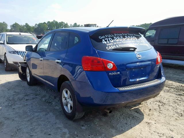 JN8AS5MV7AW145671 - 2010 NISSAN ROGUE S BLUE photo 3