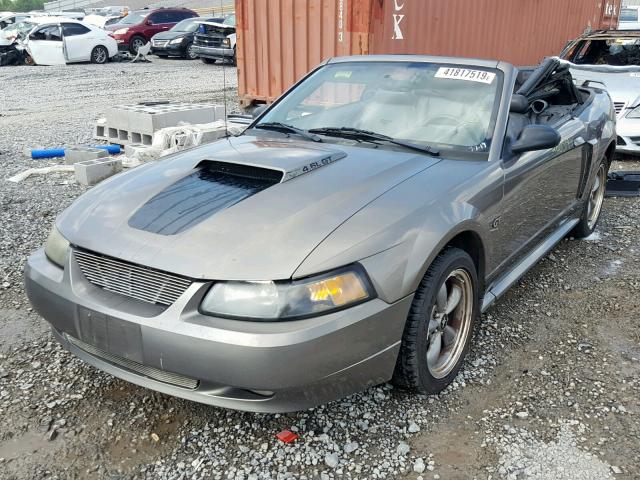 1FAFP45XX2F105198 - 2002 FORD MUSTANG GT CHARCOAL photo 2