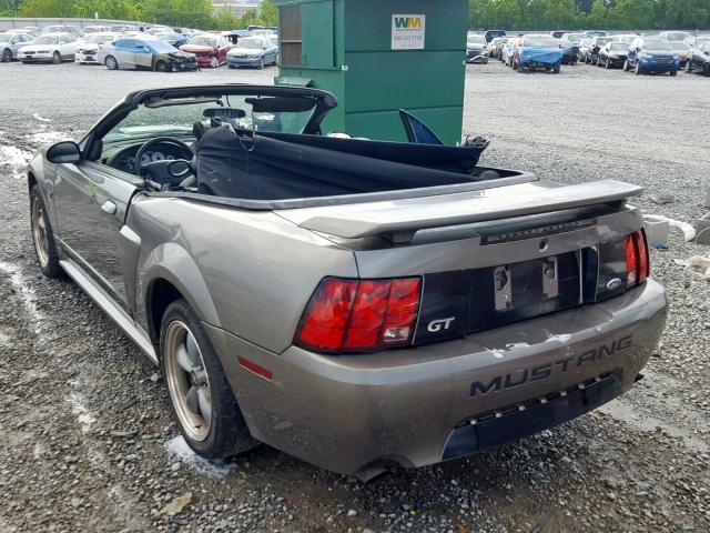 1FAFP45XX2F105198 - 2002 FORD MUSTANG GT CHARCOAL photo 3