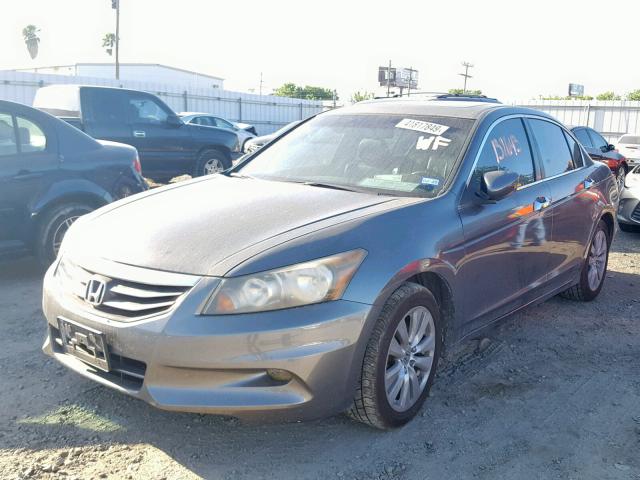 5KBCP3F82BB003673 - 2011 HONDA ACCORD EXL GRAY photo 2