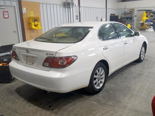 JTHBF30G036016284 - 2003 LEXUS ES 300 WHITE photo 4