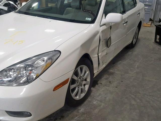 JTHBF30G036016284 - 2003 LEXUS ES 300 WHITE photo 9