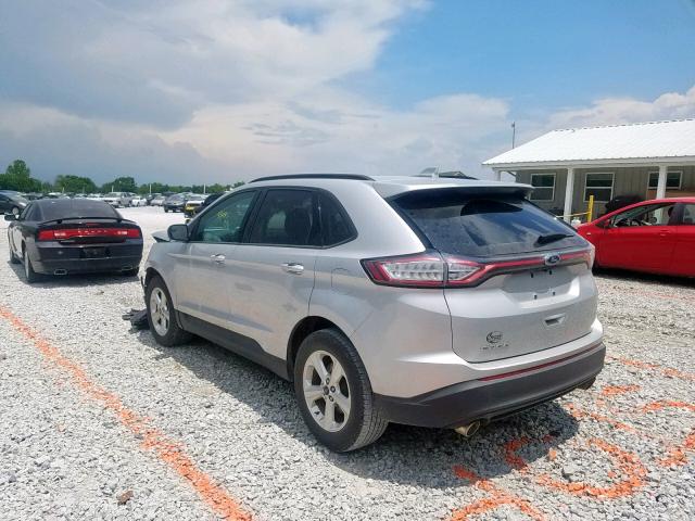 2FMTK3G82FBB91489 - 2015 FORD EDGE SE SILVER photo 3