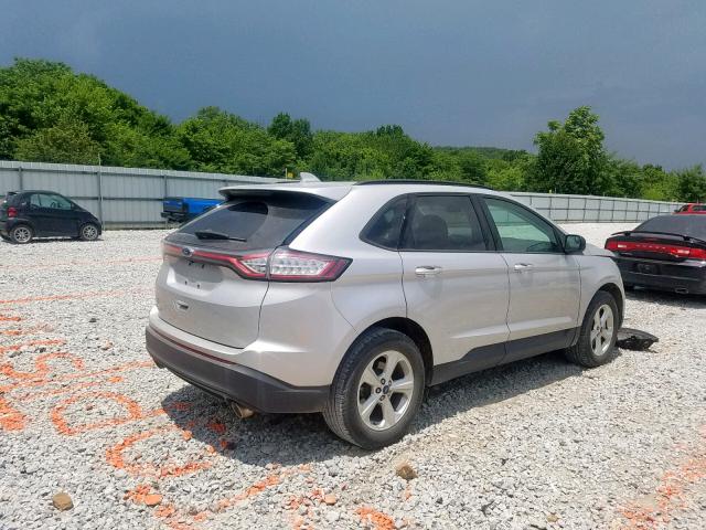 2FMTK3G82FBB91489 - 2015 FORD EDGE SE SILVER photo 4