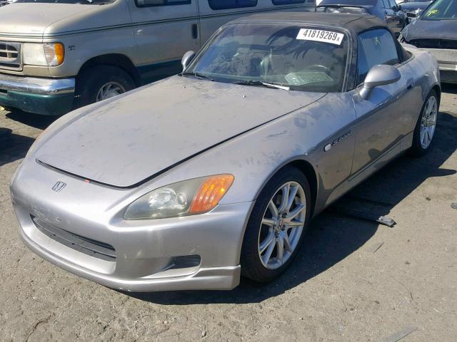 JHMAP1140YT005828 - 2000 HONDA S2000 GRAY photo 2