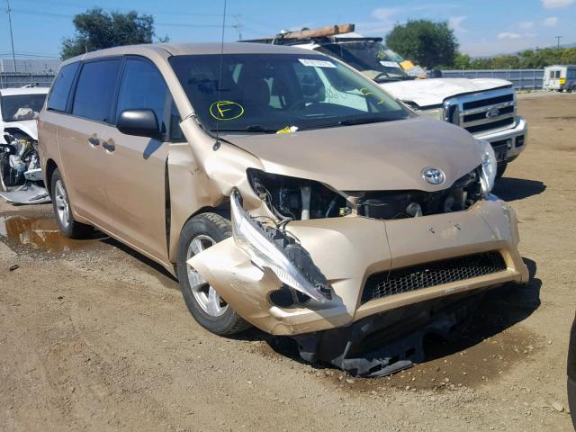 5TDZK3DC3DS301193 - 2013 TOYOTA SIENNA GOLD photo 1