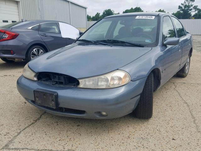 1FAFP66L0YK125807 - 2000 FORD CONTOUR SE BLUE photo 2