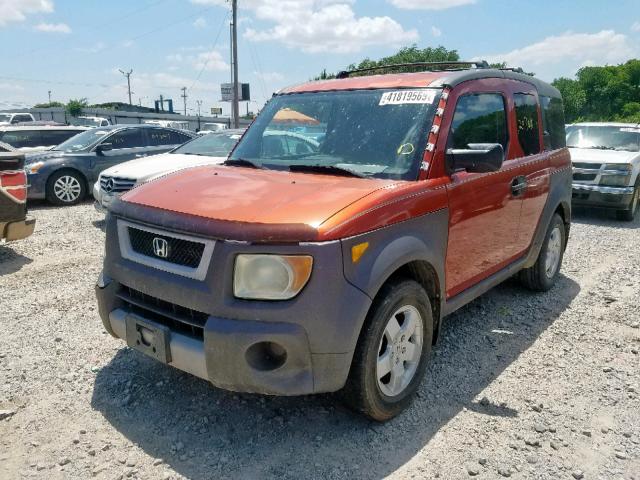 5J6YH17504L000288 - 2004 HONDA ELEMENT EX ORANGE photo 2