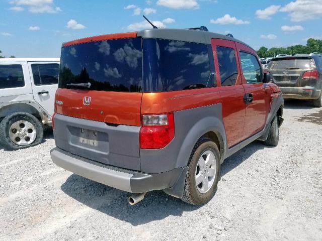 5J6YH17504L000288 - 2004 HONDA ELEMENT EX ORANGE photo 4