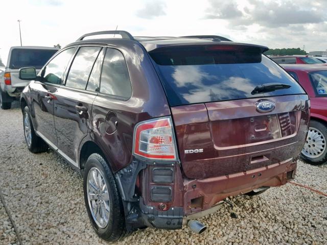 2FMDK3JC2ABA73131 - 2010 FORD EDGE SEL MAROON photo 3