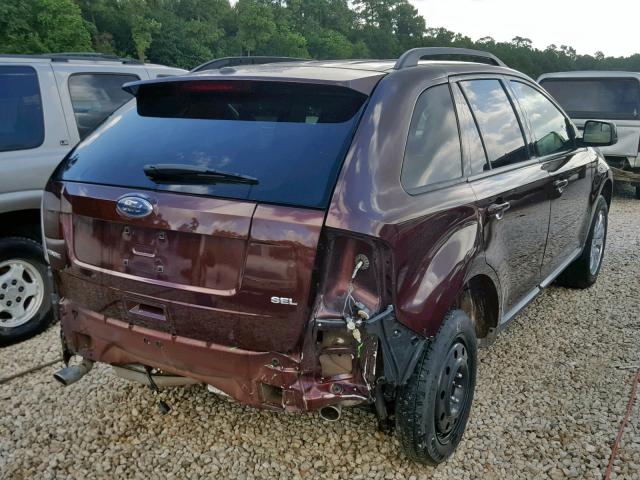 2FMDK3JC2ABA73131 - 2010 FORD EDGE SEL MAROON photo 4