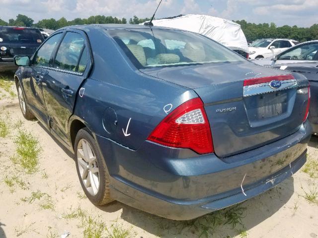 3FAHP0JA6BR214389 - 2011 FORD FUSION SEL GRAY photo 3