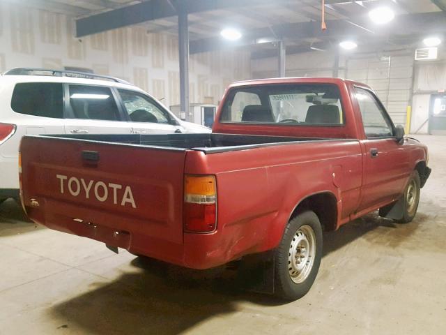 JT4RN81A9N5138225 - 1992 TOYOTA PICKUP 1/2 MAROON photo 4