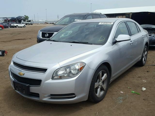 1G1ZC5EU0BF395488 - 2011 CHEVROLET MALIBU 1LT SILVER photo 2
