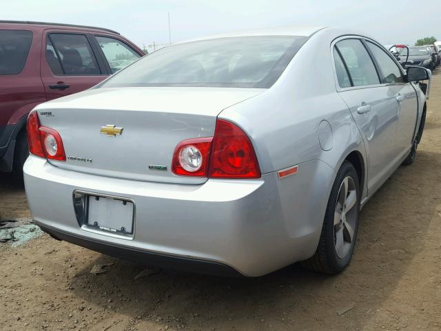 1G1ZC5EU0BF395488 - 2011 CHEVROLET MALIBU 1LT SILVER photo 4