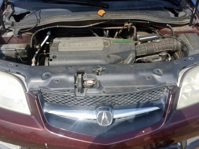 2HNYD188X1H514775 - 2001 ACURA MDX TOURIN BURGUNDY photo 7