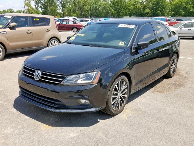 3VWD17AJ5GM277438 - 2016 VOLKSWAGEN JETTA SPOR BLACK photo 2