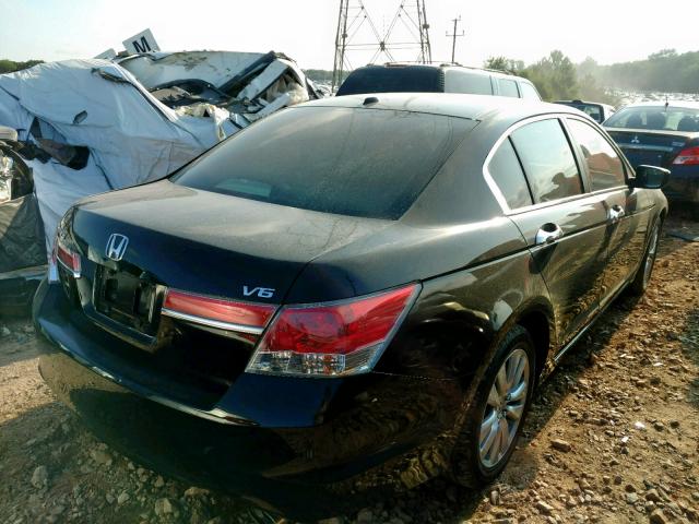 1HGCP3F89BA016820 - 2011 HONDA ACCORD EXL BLACK photo 4