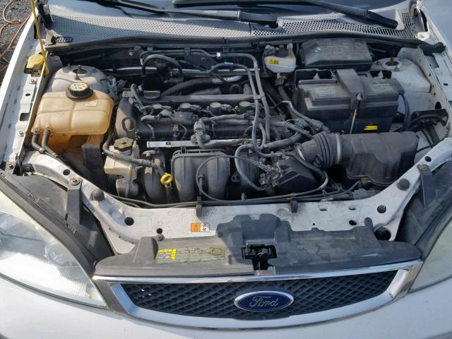 1FAFP34N57W182532 - 2007 FORD FOCUS ZX4 WHITE photo 7