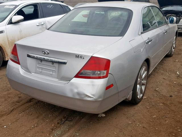 JNKAY41E33M005719 - 2003 INFINITI M45 SILVER photo 4