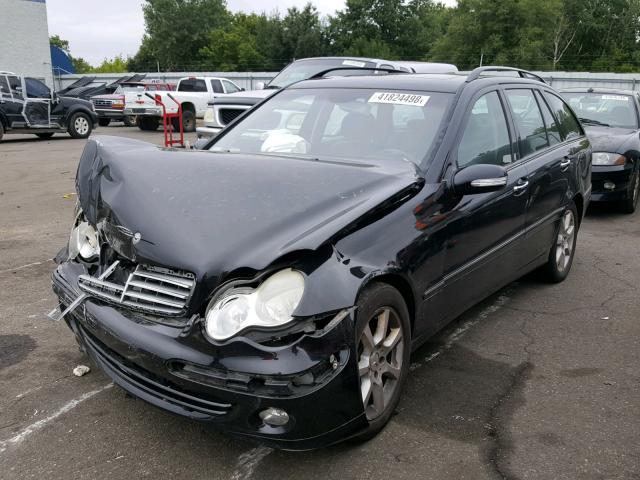 WDBRH81J45F634940 - 2005 MERCEDES-BENZ C 240 SPOR BLACK photo 2