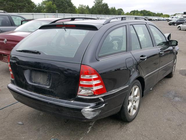 WDBRH81J45F634940 - 2005 MERCEDES-BENZ C 240 SPOR BLACK photo 4