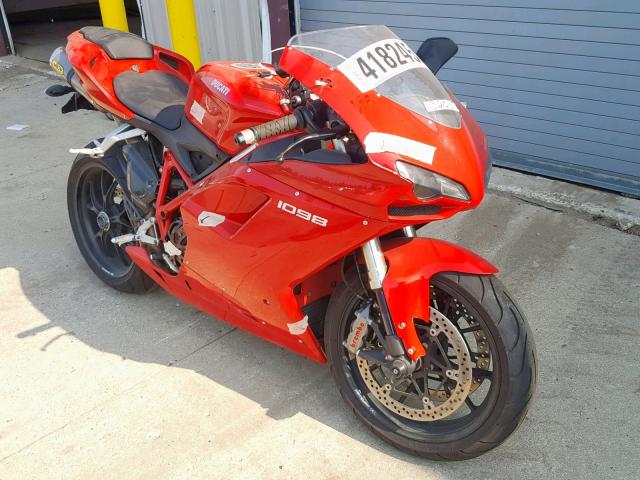 ZDM1XBEW38B013791 - 2008 DUCATI 1098 BASE RED photo 1